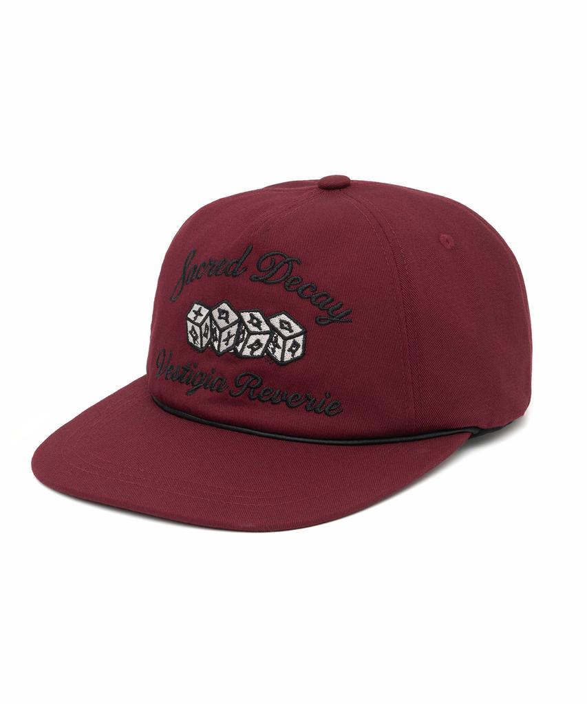 NOT4NERD Dice Chain Stitch 5-Panel Cap - Red