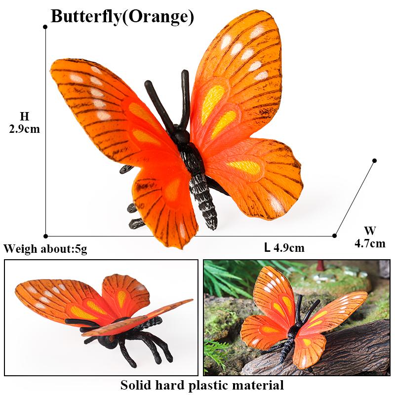 Oenux Insect Animals Model Monarch Actias Ningpoana Swallowtail Butterfly Growth Cycle Garden Figurine Education Kid Toy Gift