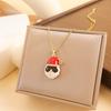 Christmas Necklace Women Titanium Steel Festive Design Trendy Accessory