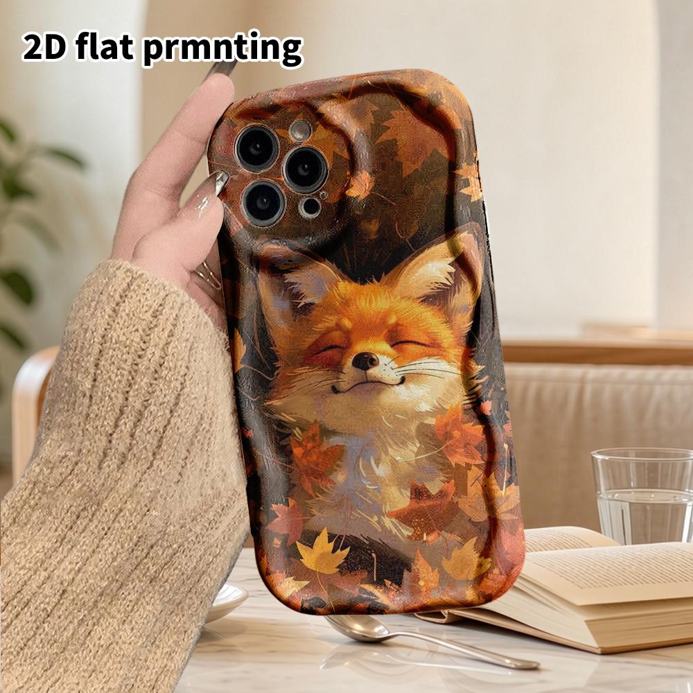 Phone Case: 2D Flat Design Suitable for iPhone 18, 17, 16, 15, 14, 13 Pro Protective Cases, Couple Style, Autumn Little Fox, Christmas and Halloween G