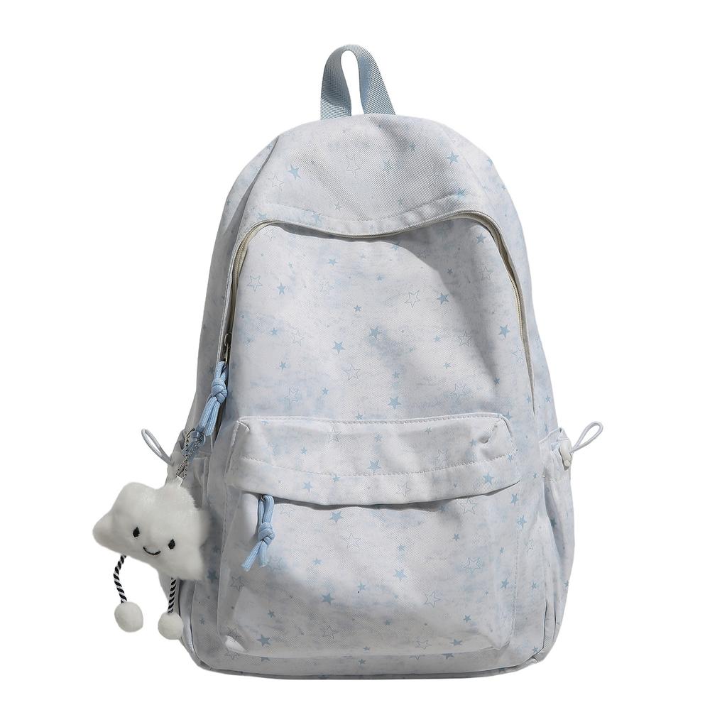 Schoolbag New Ins Wind Star Backpack Female Students Cute Large Capacity Schoolbag Junior High School Student Leisure Travel Backpack