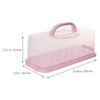 Portable Handheld Bread Box Reusable PP Loaf Cake Keeper Outdoor Picnic Bread Container Rectangular Clear Lid Loaf Bread Storage