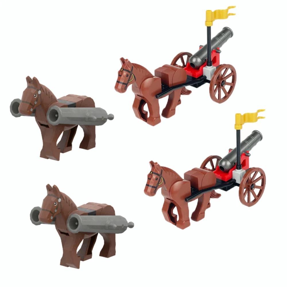 Medieval Castle Siege Weapons Building Blocks Siege Engine Cannon Car  Catapult Crossbow MOC Assembly Bricks Toys