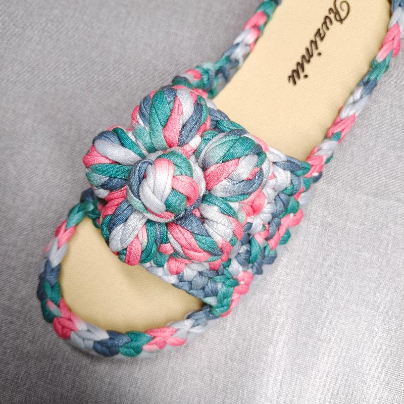 

1 set Linen Sole + 2 Roll Thread Complete Set of Shoe Sole Crochet Yarn DIY Handmade Sandals Slippers Semi-finished Material 42-43
