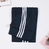 Summer Boys' Cotton Sports Shorts with Red and White Stripes, Dark Blue/Navy Blue - School Uniform for Primary and Middle Students