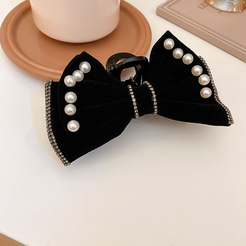 Big Large Satin Bow Ribbon Hair Clip Fashion Elegant Temperament Women Girls Ponytail Clip Ribbon Hair Clips Wedding Hair Accessories Gifts