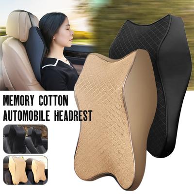 2022 New Car Neck Pillow 3D Memory Foam Head Rest Adjustable Comfortable Headrest Seat Pillow Cushion Support Auto
