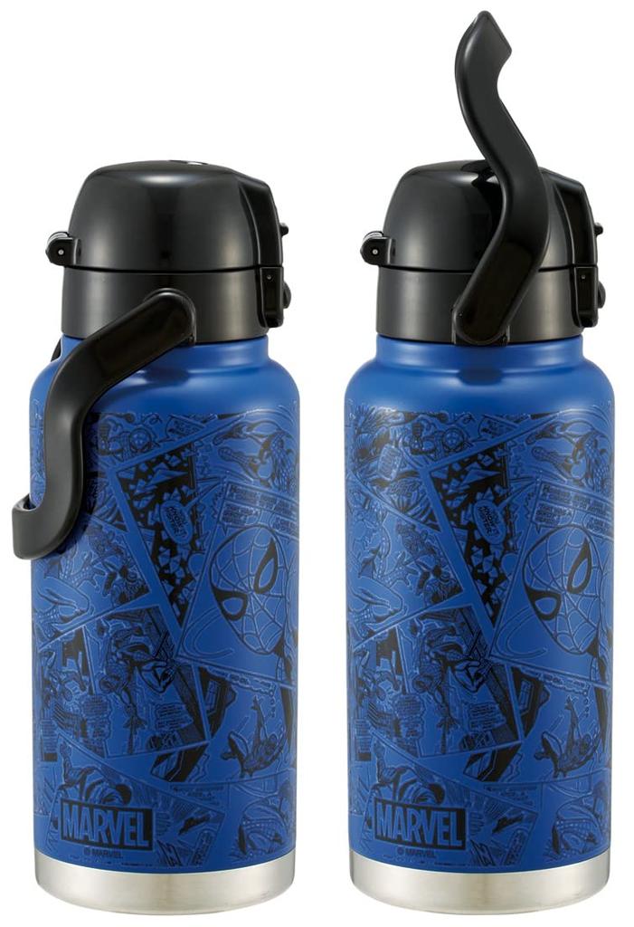 Skater 1000ml Stainless Steel Direct Drinking Bottle with Handle, Spider-Man Design, STD10H-A