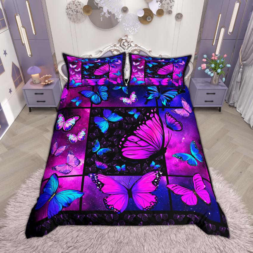 Comforter Homewish Chic Butterfly For Girls Flower Floral Bedding Set Animal Wildlife Set