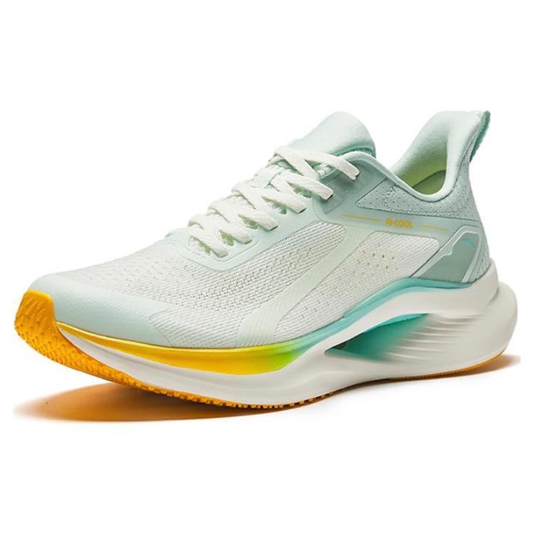 New Anta Cushioning, Slip Resistant, Breathable, Lightweight Low Top Running Shoes Men's Turquoise 912425506-4