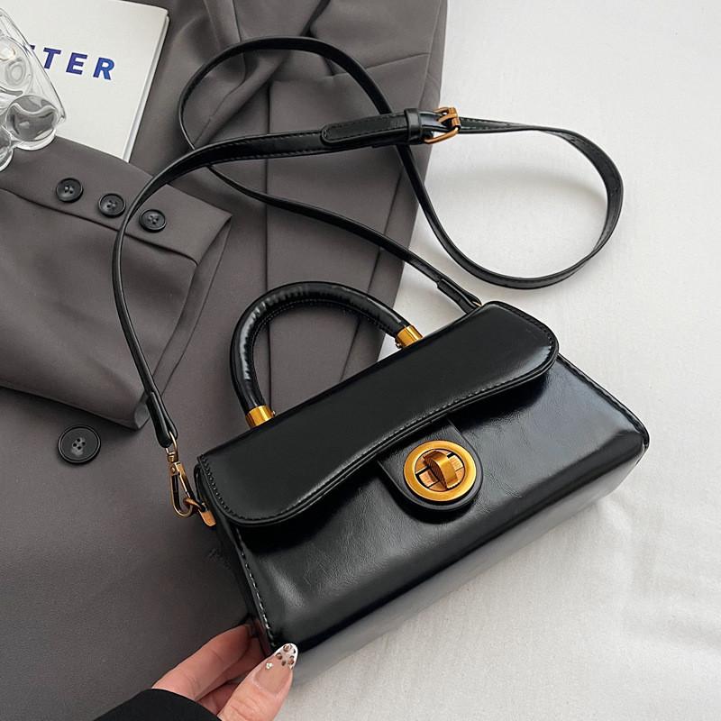 Ielgy Autumn Winter Portable Commuter Bag Trendy Retro Small Square Bag All-Match Multifunctional One-Shoulder Messenger
