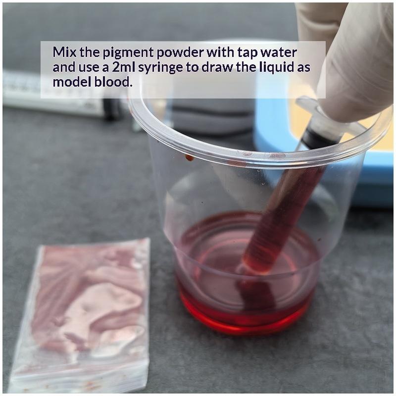 1 Set Training Injecții Asistente Model Intravenos Transfuzie Venopuncție IV Cu Pachet de Returnare Sânge Tampoane Piele Rănită Sutură
