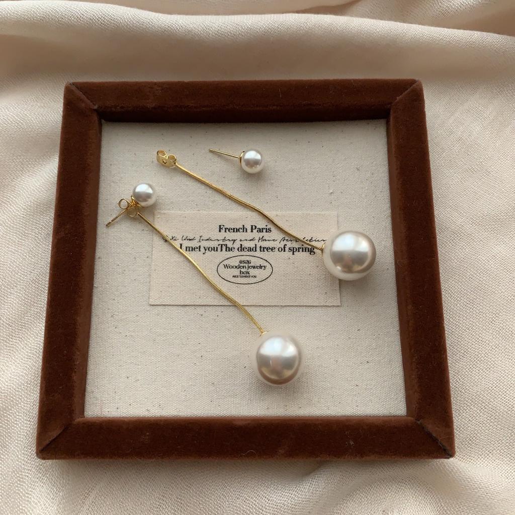 Classic and elegant gold fine chain pearl fringed earrings, earrings, smart, exquisite and delicate, elegant, niche and fashionable, versatile.