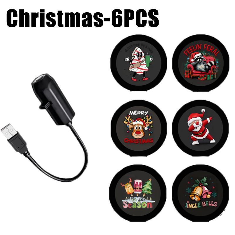 Halloween USB Projector Light Skull Ghost Pattern Switchable LED Night Lamp for Spooky Party Decor Haunted House Ambiance