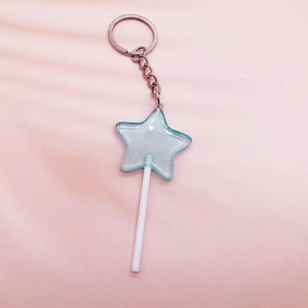 Lovely Simulation Food Key Rings Mini Handbag Pendants Candy Lollipop Keychain  for Men Women