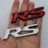 MPC4 3D Metal Logo RS Emblem Letters Car Front Grille Badge Rear Trunk Sticker For Honda Civic City Fit Shuttle Jazz Car Acceessories