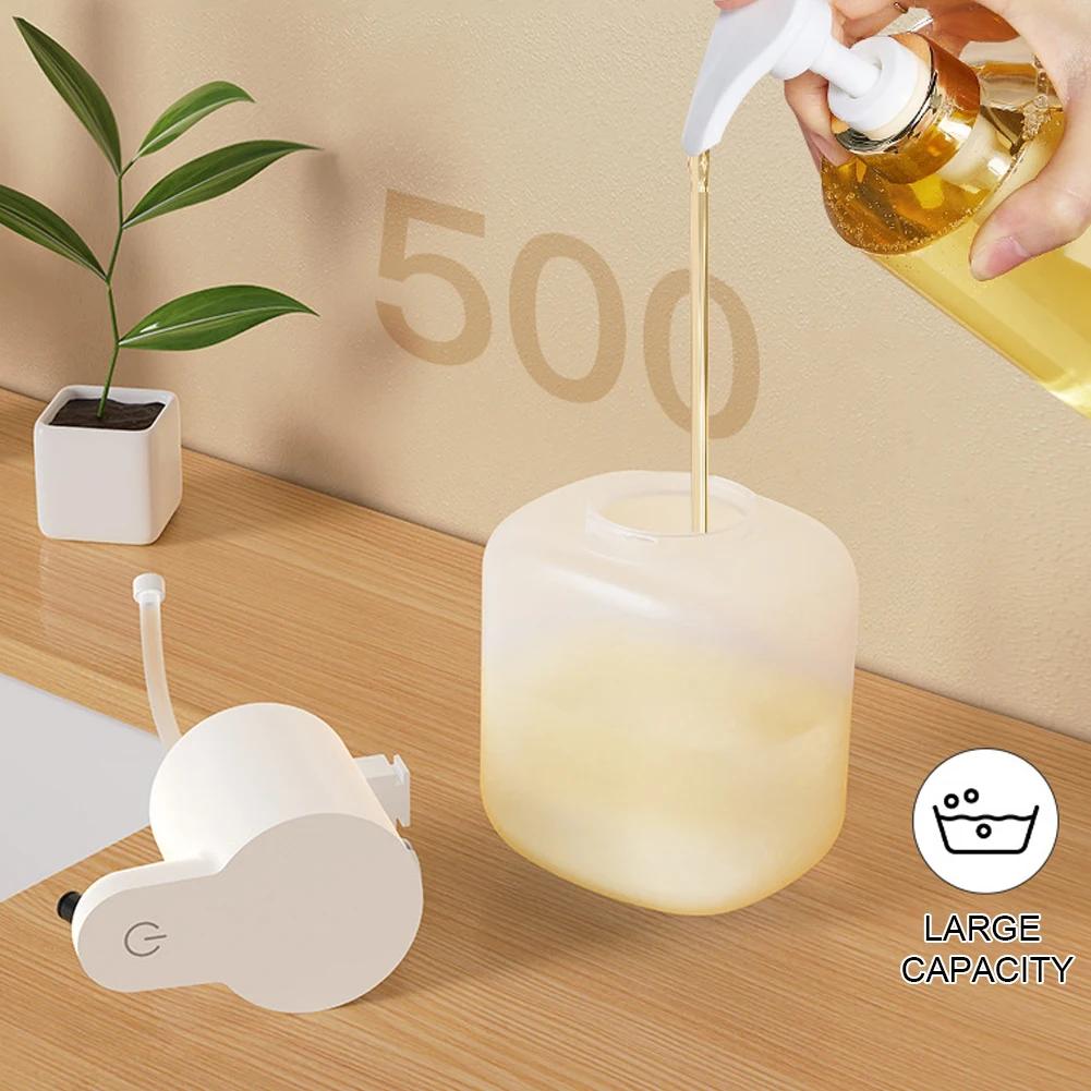 400/550ml Automatic Liquid Soap Dispenser Wall Mounted Infrared Sensor USB Rechargeable Smart Sanitizer Hand Washer For Bathroom