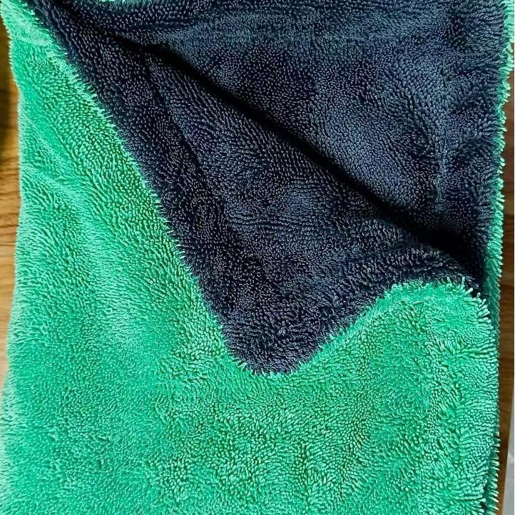 Dual-Layer Absorbent Car Wash Towel - Thick, Double-Sided Pigtail Design