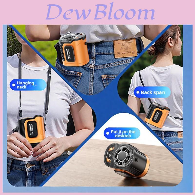 Outdoor Handsfree Waist Fan With Typec Charging For Construction And Workers