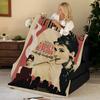 Superstar A-Audrey H-Hepburn Throw Flannel Blanket, Soft Warm, Durable & Washable Cute Cool
