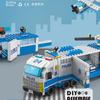 6In1 Police Sports Car Fire Engineering Engine Mini Loader Truck Plane Classic City Model Building Blocks Sets Bricks Toys Gifts