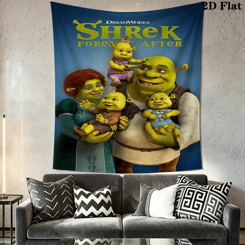 Shrek Green Ogre'S Tale Tapestry Wallmounted Background Cloth Home Decor Wall Decoration Wall Covering Decoration