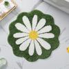 Daisy Flower Pattern Carpet for Home Bedroom Non Slip Bedside Blanket for Bathroom Absorbent Bathroom