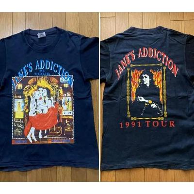 90S Jane'S Addiction Band 2 Sided Black Classic T Shirt Tee