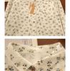 Spring Yuanbao Collar Floral Print Double Layer Gauze Cotton Shirt - Women's Loose Cotton Linen Style