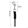 Scuba Diving Snap Hook Single Ended Flag Clips Water Sports Paracord Lanyard Balck