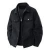 Men's Spring/Autumn Retro Casual Loose Corduroy Jacket Youth Plus Size Solid Color Handsome Workwear Lapel Jacket