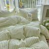 Copripiumino Moderno a Strisce Lavabile Moda Confortevole Delicato sulla Pelle Dormitorio Tessile per la Casa Biancheria da Letto Taglia King Queen Nuova
