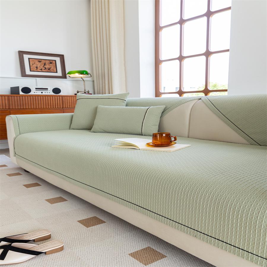 

Всесезонный универсальный новый входной роскошный нескользящий чехол для дивана из кожи высокого уровня, чехол для диванной подушки из ткани 70x70cm 1pc