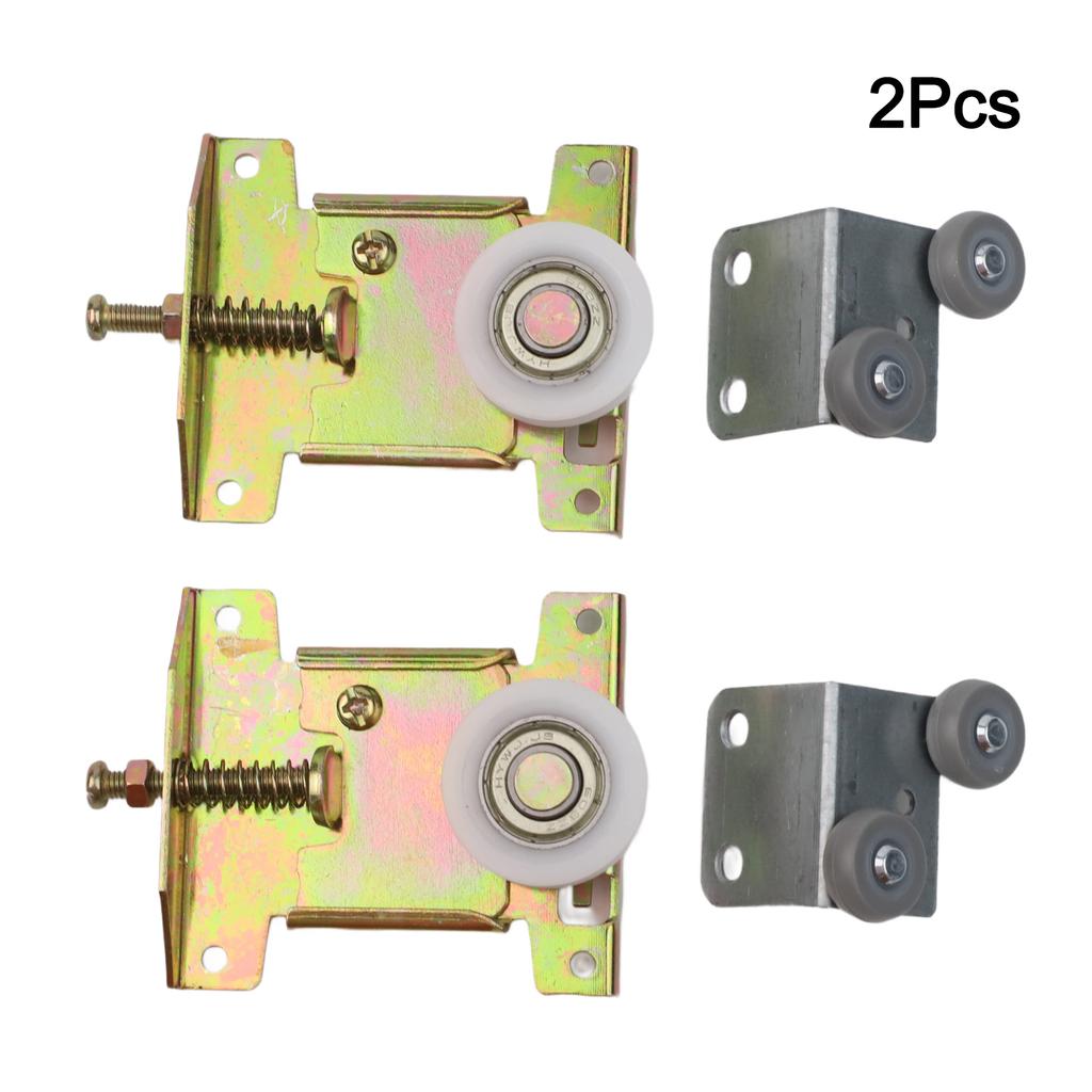 Rolling Door Hardware Cabinet Track Wheels DIY Projects Show As The Picture Anti-Derailment Wardrobe Pulley Furniture Wheels