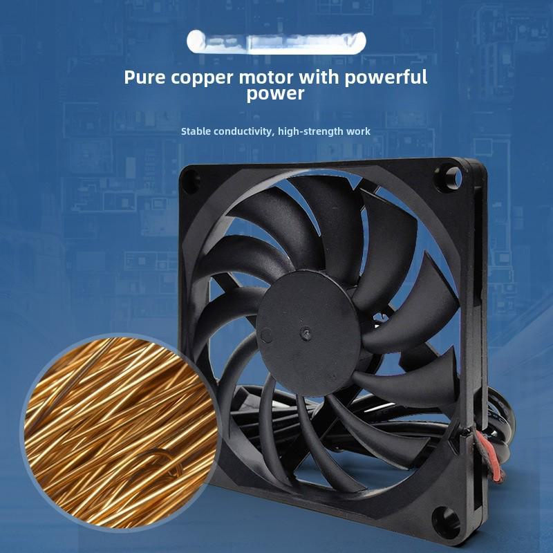 DC8010 Cichy wentylator chłodzący: 5V/12V/24V, 80*80*10mm, do akwariów i podwozi