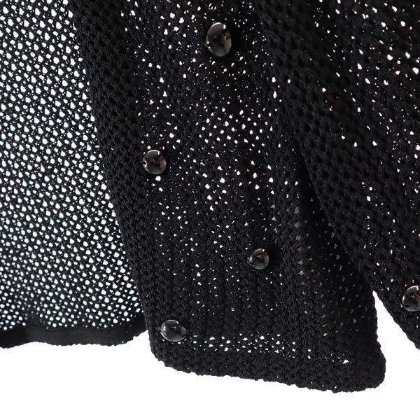 Rene Made In Japan Five-quarter Sleeve Cardigan 38 Openwork Knit Bolero Women Used
