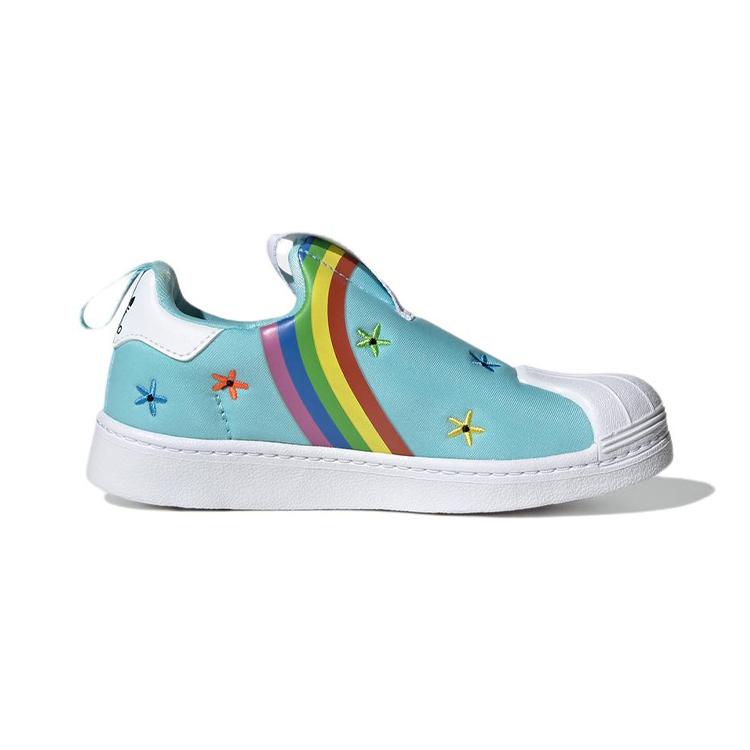 adidas Originals SUPERSTAR 360 Abrasion Resistant Low Top Kids' Skateboarding Shoes Blue Children Aged 3 7 Years Old GY9215