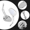 Pair Chrome Motorcycle Universal 8mm Rear View Side Mirrors For Harley-Davidson Street Glide Road King Fatboy