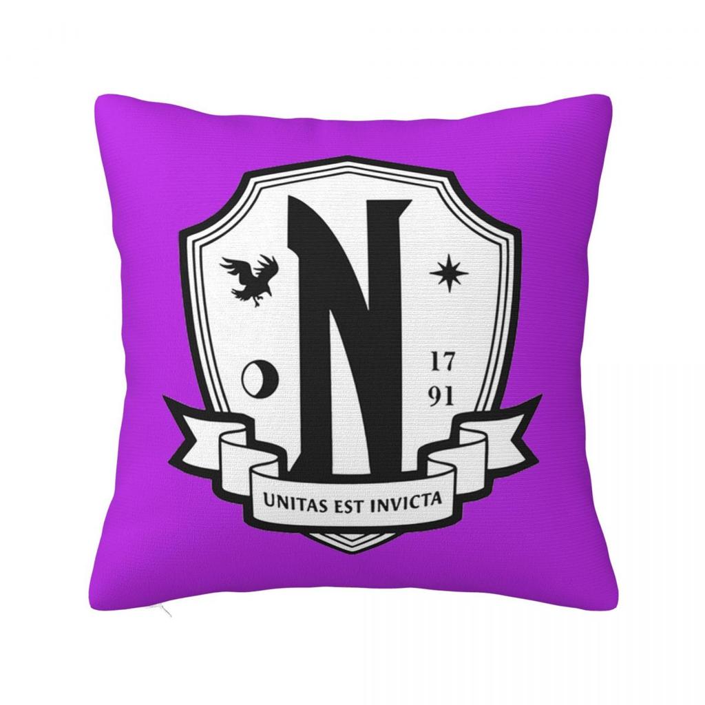 Nevermore Academy Crest (clean) Square Pillowcase Cushion Cover Pillow Case Throw Pillow Cover for Home Sofa Living Room