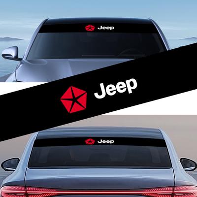 Car Front Windshield Stickers Front and Rear Decorative Emblem for Grand Cherokee Wrangler Renegade Compass Patriot Liberty