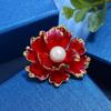 High-end Flower Brooches Vintage Large Flower Badge Pin Wedding Accessories Peony Brooch Pins  Coat