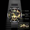 DEYROS Trend Personality Men's Calendar Watch Fashion Business Mesh Belt Luminous Quartz Watch Men's Watch