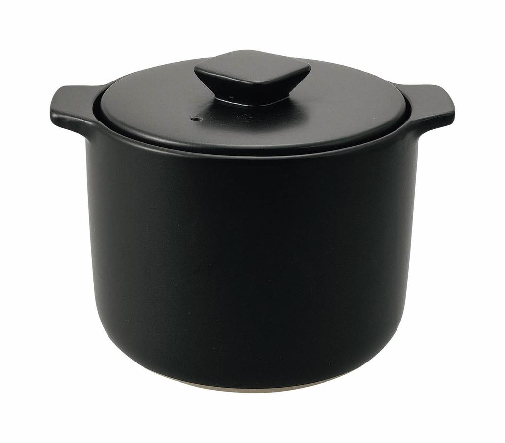 Kakusee Rice Cooker Clay Pot, 3-cup Capacity, 3-4 Servings, with Inner Lid, Microwave and Direct Heat Safe, Delicias DEL-23