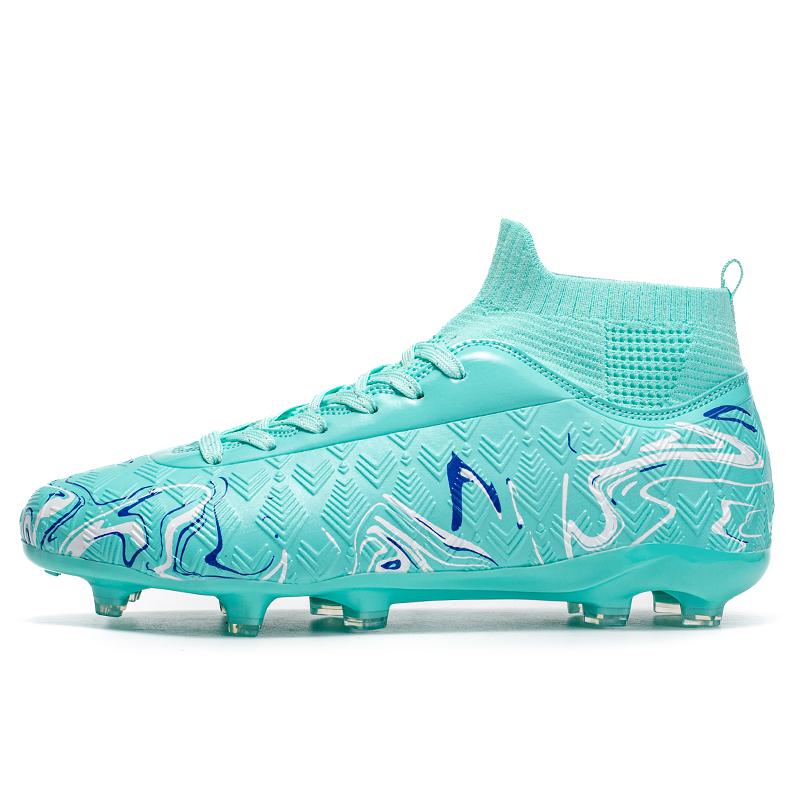 

Футбольные бутсы на бедрах, мужские/женские носки с длинными ногтями AG, студенческая тренировочная обувь для футбольных соревнований с искусственной травой 36 зелёный