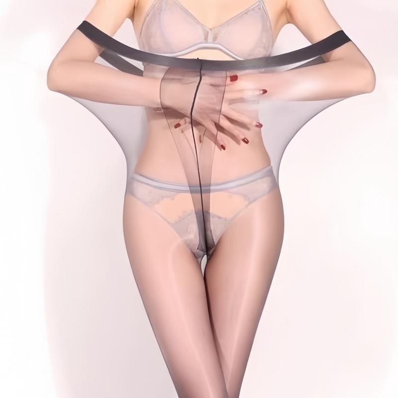 480 Pin Taglia Larga Estive Ultra Sottili Traspiranti Pantacollant Modellanti Gambe Donna Sexy Lucidi ad Olio Seta Trasparenti Collant con Forma del Piede