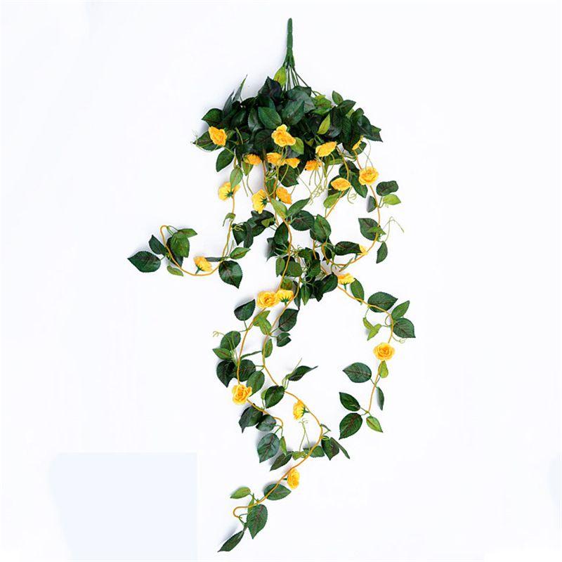 100cm Artificial Flowers Silk Rose Fake Garland Vine Ivy Plant Leaves For Elegant Home Decor