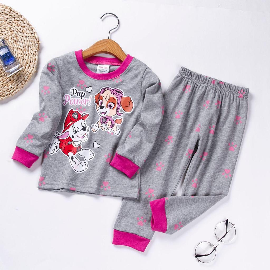 Set Pigiama a Manica Lunga con Stampa Paw Patrol per Bambini - Modelli Autunnali e Primaverili