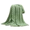 AC Blanket Ultra-Soft Single-layer Plush Comfort Pure Color Jacquard Woven Rhombus Pattern