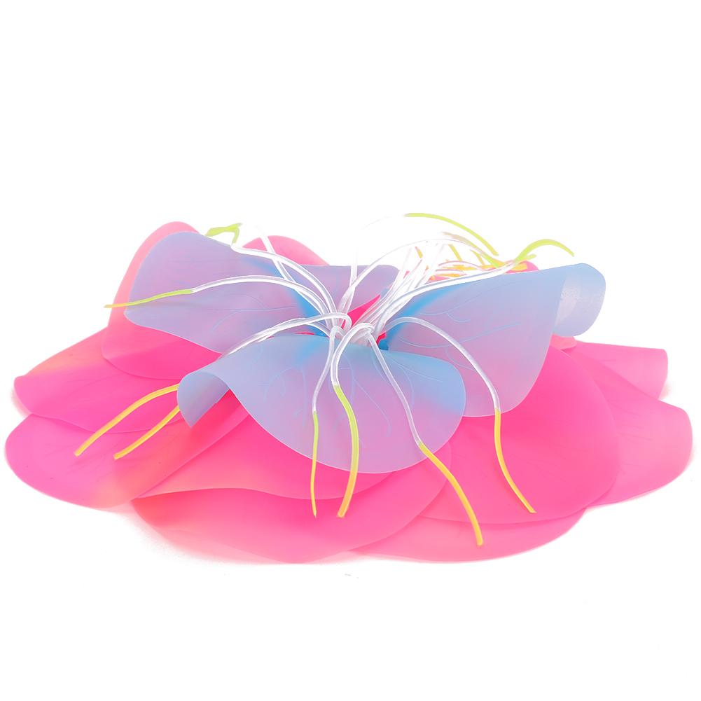 Aquarium Artificial Aquatic Plants Decoration Fish Tank Landscaping Multicolor Lotus Water Lily Flower