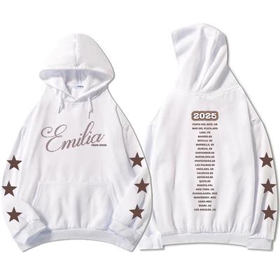 Emilia Mernes Tour Hoodies Langarm Damen Herren Sweatshirt Herbstmode Sänger Grafik Sudaderas Unisex Pullover